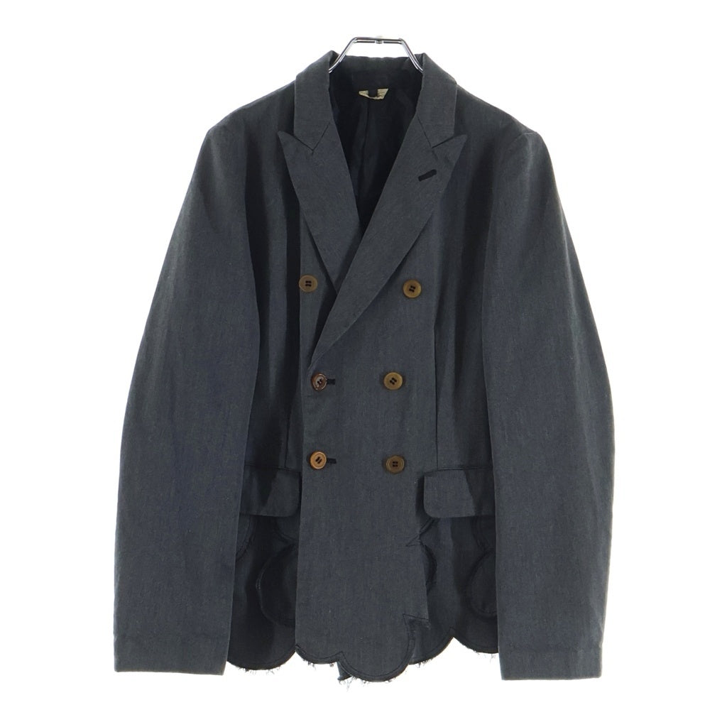 COMME des GARCONS COMME des GARCONS(コムデギャルソンコムデギャルソン) 13AW スカラップカット ダブルブレストジャケット グレー レディース RL-J016 AD2013