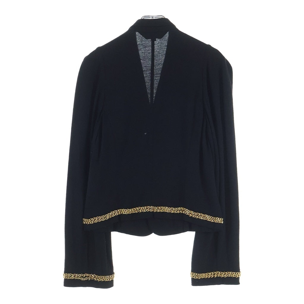 COMME des GARCONS(コムデギャルソン) ゴールドチェーン装飾 ウール ニット ジャケット ブラック レディース AJ-31001M AD1989