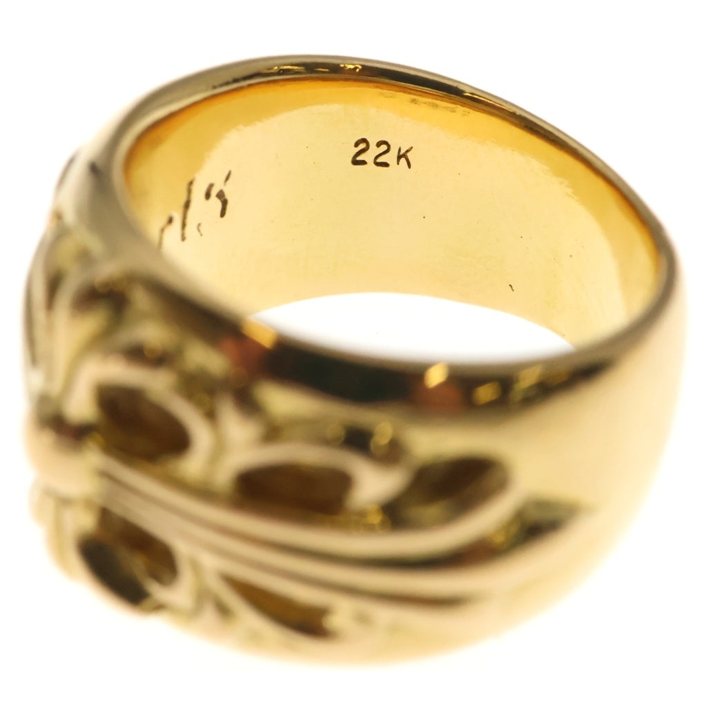CHROME HEARTS(クロムハーツ) 22K FLRL CRS フローラルクロスリング ゴールド