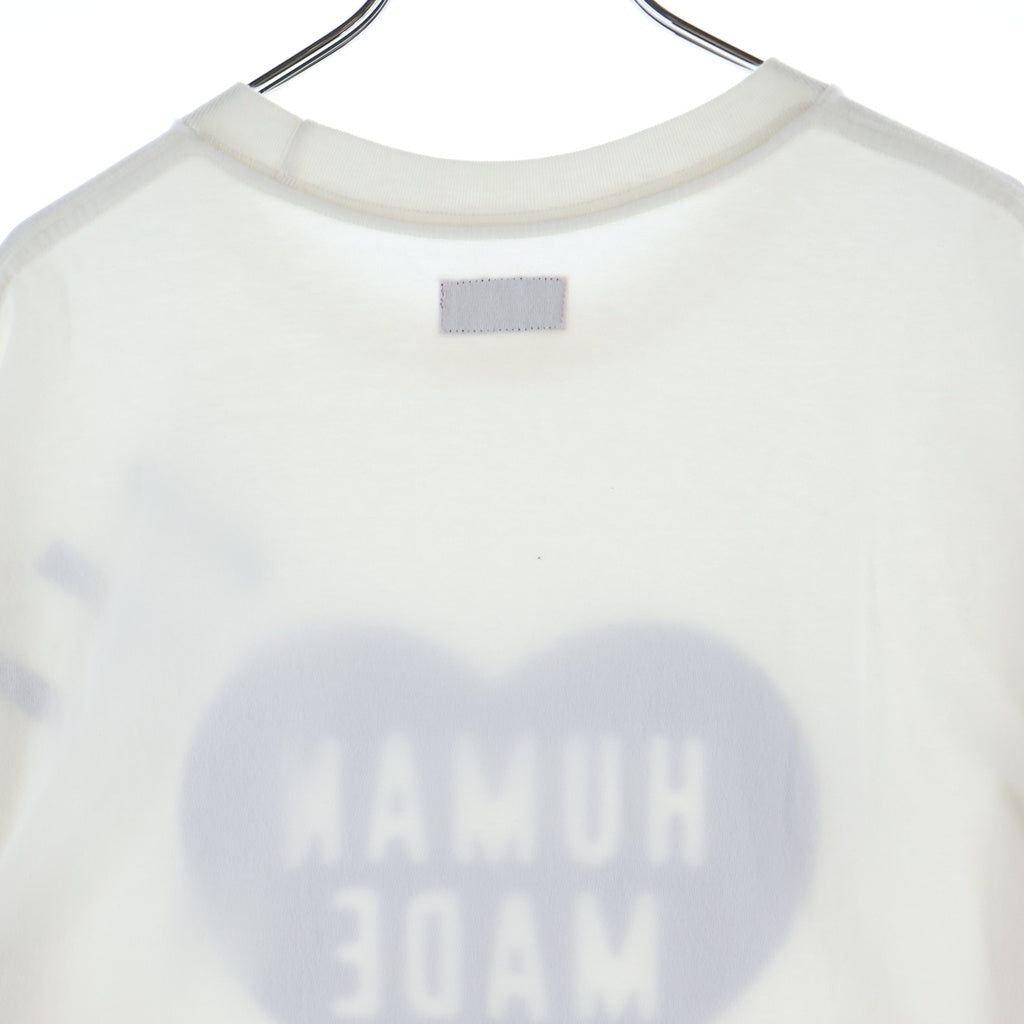 HUMAN MADE(ヒューマンメイド) DAILY S/S フロントハートプリント コットン Tシャツ ホワイト
