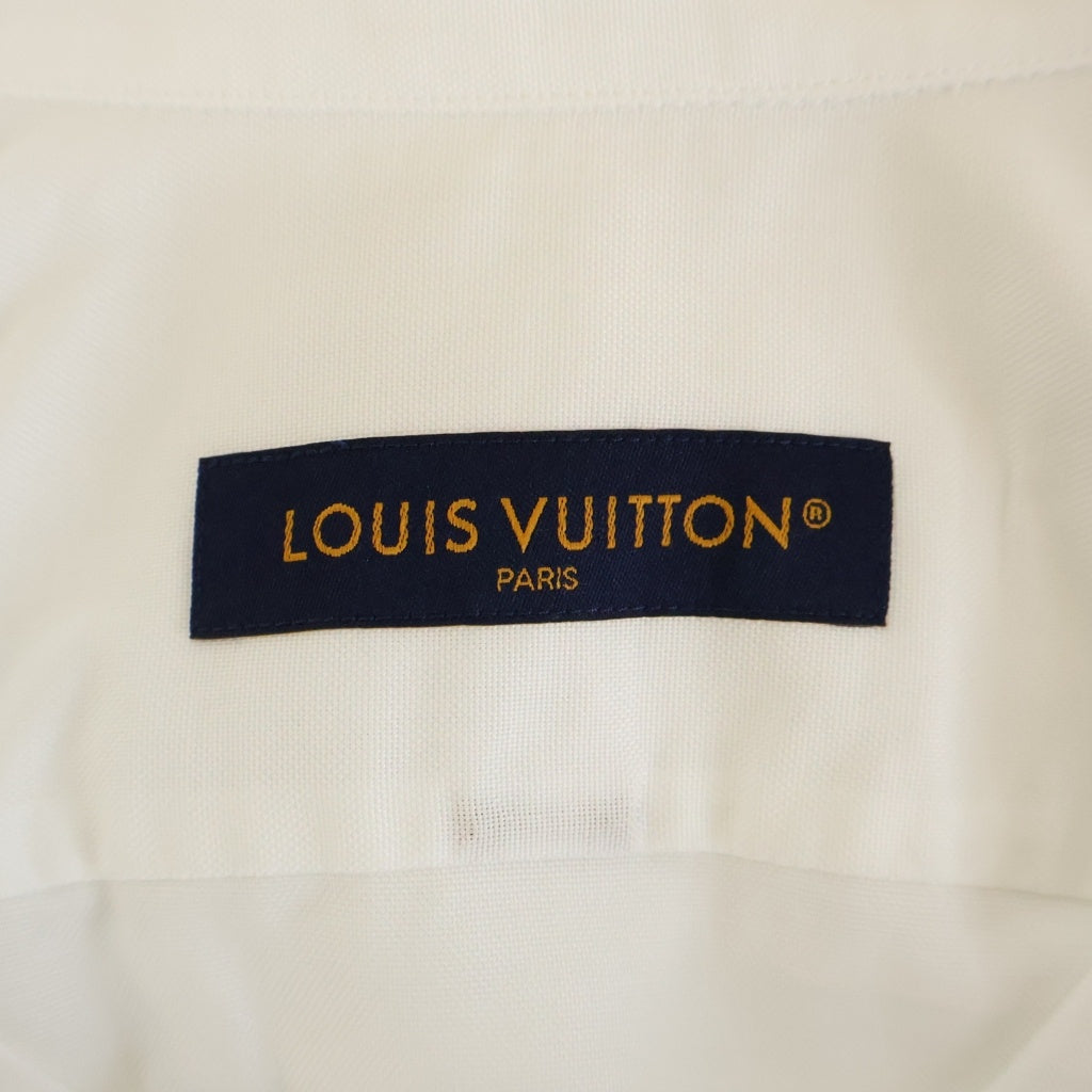 LOUIS VUITTON(ルイヴィトン) 23SS オックスフォード DNA シガレットポケット 長袖シャツ ホワイト RM231Q DLX HIS55W