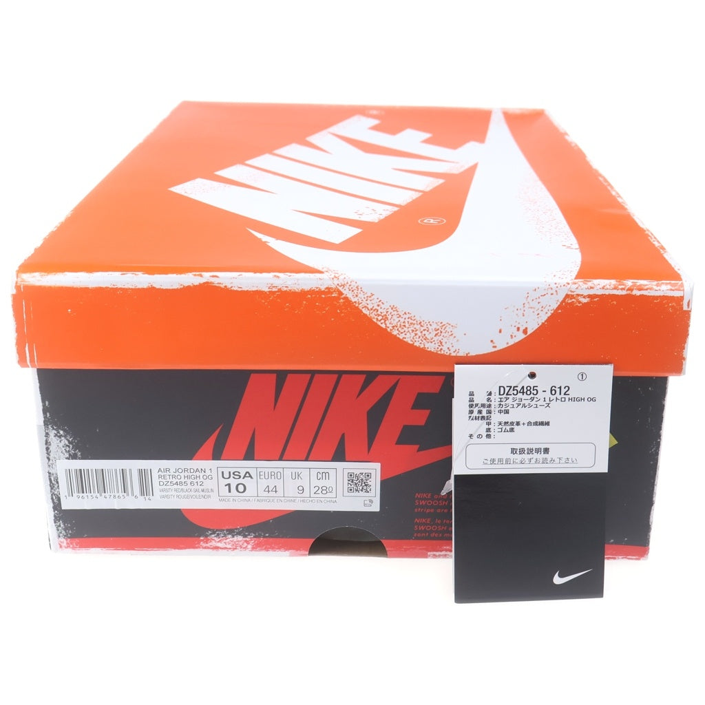 NIKE(ナイキ) AIR JORDAN1 HIGH OG LOST&FOUND CHICAGO DZ5485-612 エアジョーダン1 ロスト アンド ファウンド シカゴ ハイカットスニーカー レッド/ホワイト US10/28cm