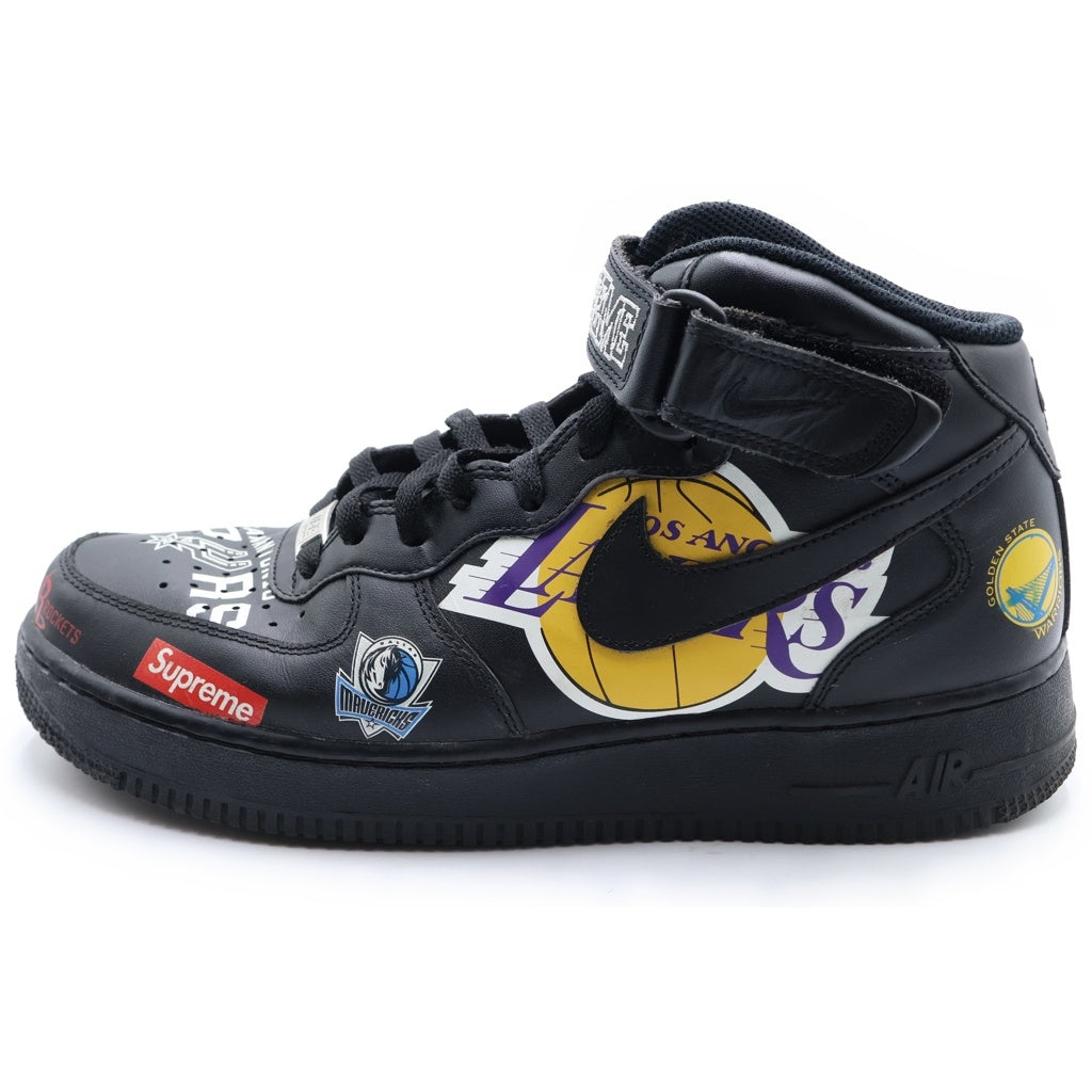 NIKE(ナイキ) ×Supreme ×NBA AIR FORCE1 MID '07 AQ8017-001 シュプリーム エヌビーエー エアフォース1 ミドルカットスニーカー ブラック US9.5/27.5cm