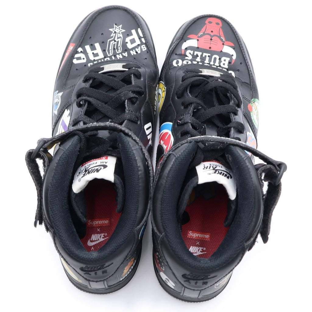 NIKE(ナイキ) ×Supreme ×NBA AIR FORCE1 MID '07 AQ8017-001 シュプリーム エヌビーエー エアフォース1 ミドルカットスニーカー ブラック US9.5/27.5cm