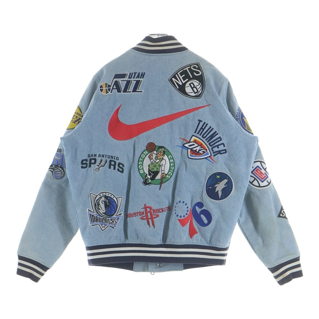 SUPREME(シュプリーム) 18SS ×NIKE NBA Denim Warm-Up Jacket ナイキ デニム ウォームアップ ジャケット スタジャン ブルゾン インディゴ AO3632-440