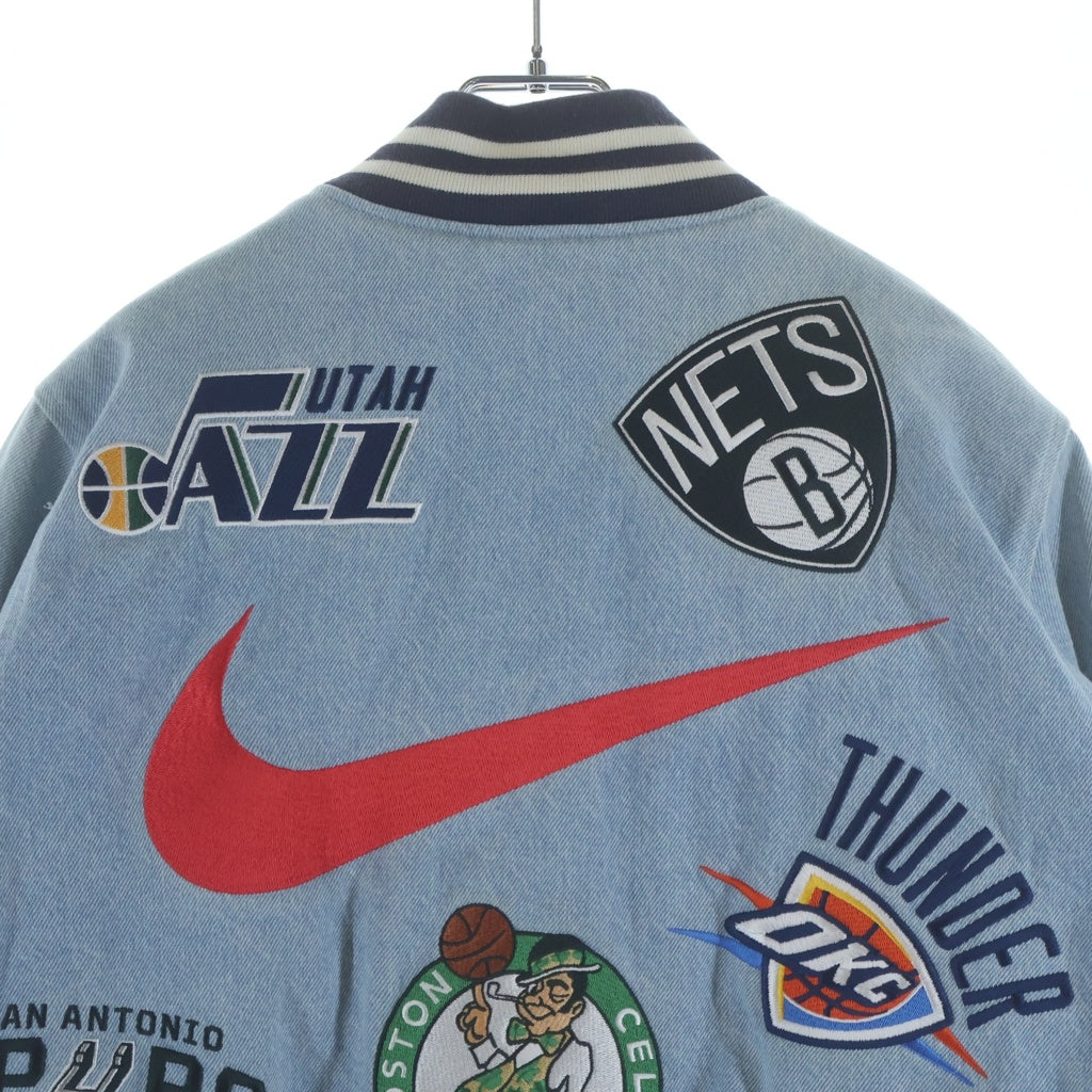 SUPREME(シュプリーム) 18SS ×NIKE NBA Denim Warm-Up Jacket ナイキ デニム ウォームアップ ジャケット スタジャン ブルゾン インディゴ AO3632-440