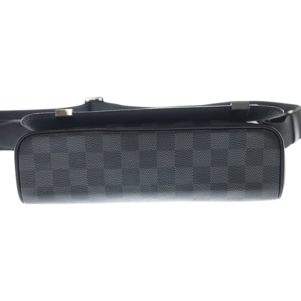 LOUIS VUITTON(ルイヴィトン) ディストリクトPM ダミエ グラフィット PVC レザー ショルダーバッグ ブラック N41028 レディース