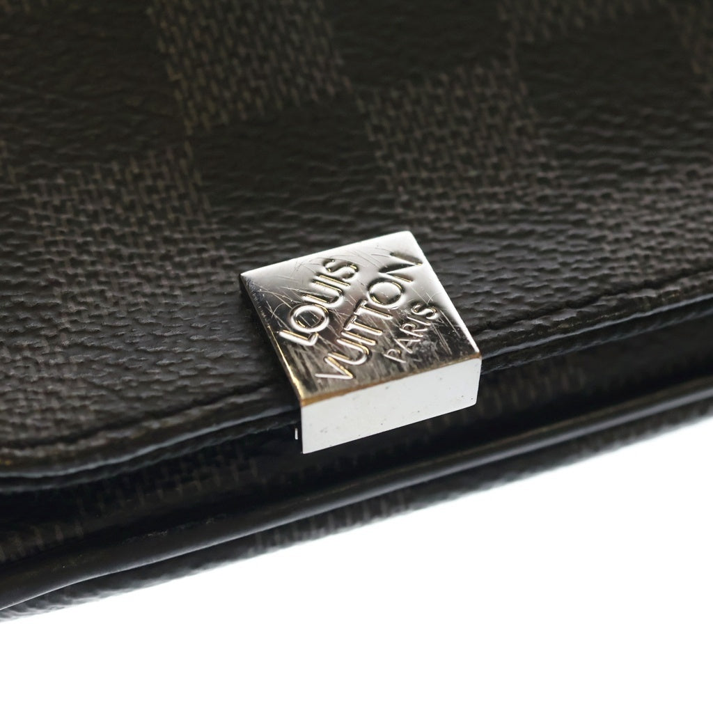 LOUIS VUITTON(ルイヴィトン) ディストリクトPM ダミエ グラフィット PVC レザー ショルダーバッグ ブラック N41028 レディース