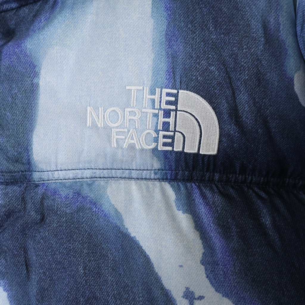 SUPREME(シュプリーム) ×THE NORTH FACE BLEACHED DENIM NUPTSE JAKET INDIGO ザノースフェイス ブリーチド デニム プリント ヌプシ ジャケット インディゴ