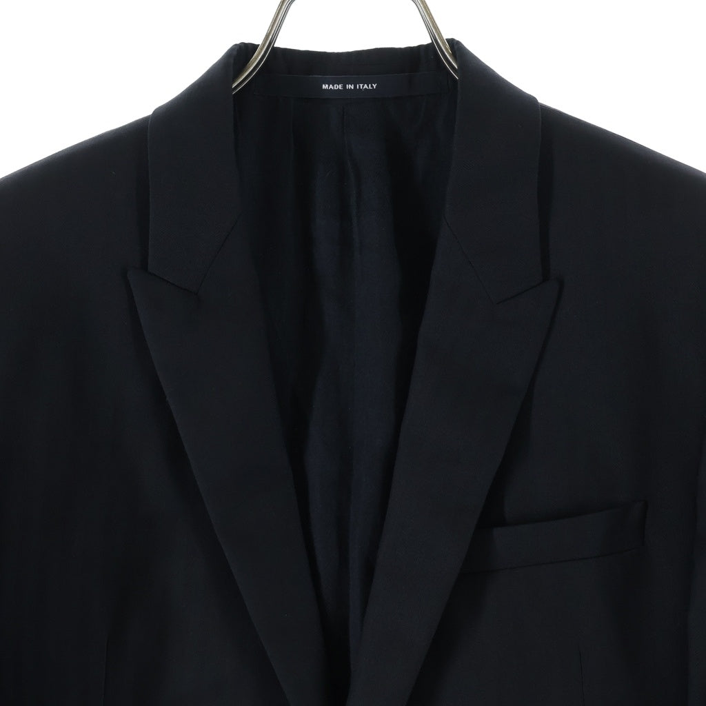 GIVENCHY(ジバンシィ) ストライプ ウール 1B シングルテーラードジャケット ブラック GVP2M1