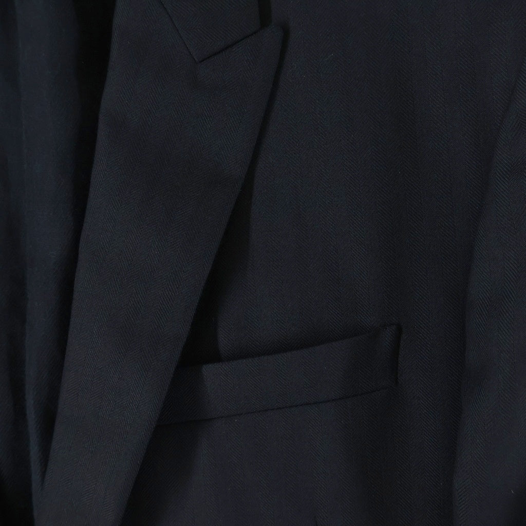 GIVENCHY(ジバンシィ) ストライプ ウール 1B シングルテーラードジャケット ブラック GVP2M1