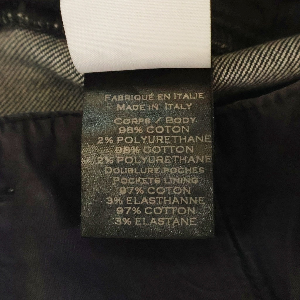 BALMAIN(バルマン) クラッシュ ダメージ加工 ストレッチ デニム パイカーパンツ ブラック S7H9528T097