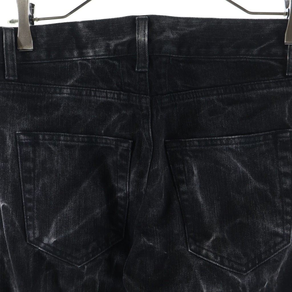 SAINT LAURENT PARIS(サンローランパリ) ブリーチ加工 スキニーデニムパンツ ブラック 407706 Y834L