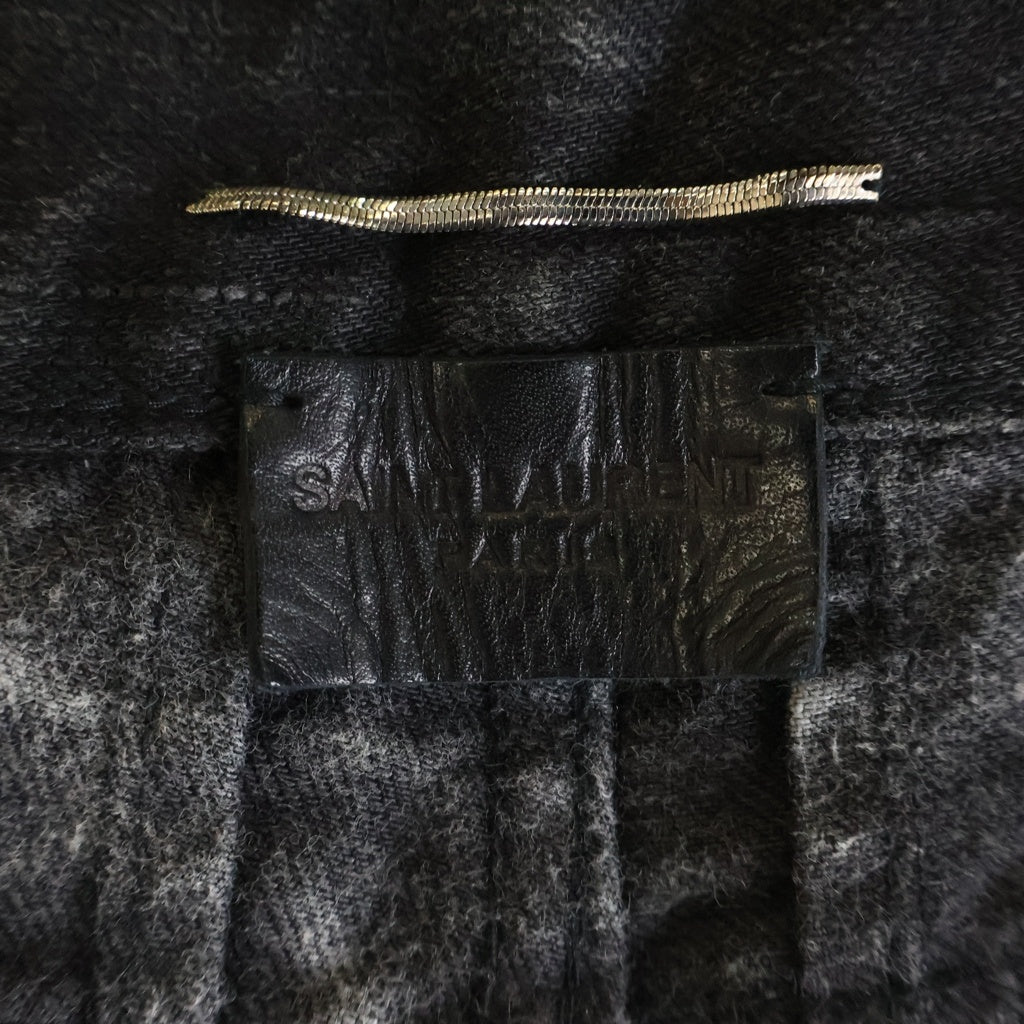SAINT LAURENT PARIS(サンローランパリ) ブリーチ加工 スキニーデニムパンツ ブラック 407706 Y834L