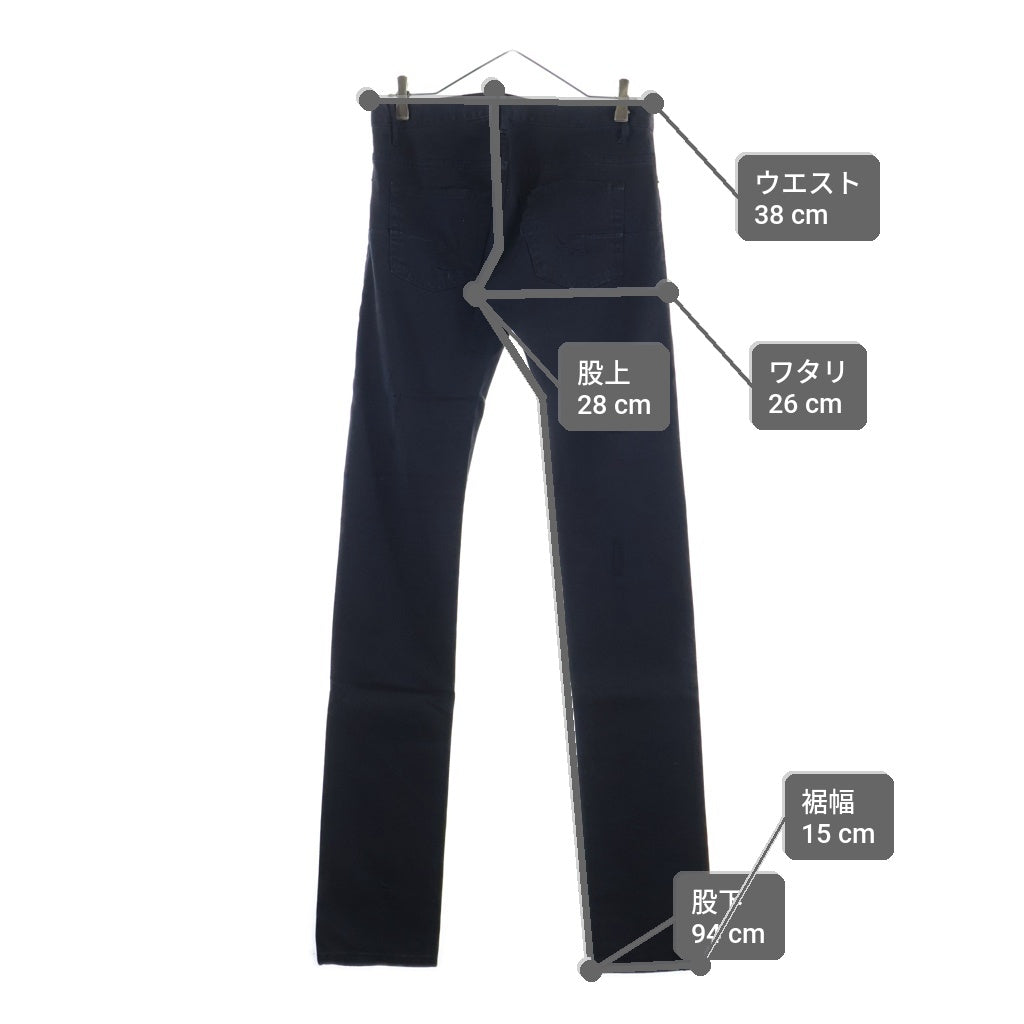 Dior HOMME(ディオールオム) 11AW クリス期 日本限定 ダメージ デストロイ加工 スリムロング スキニーパンツ ブラック 133D007TX009