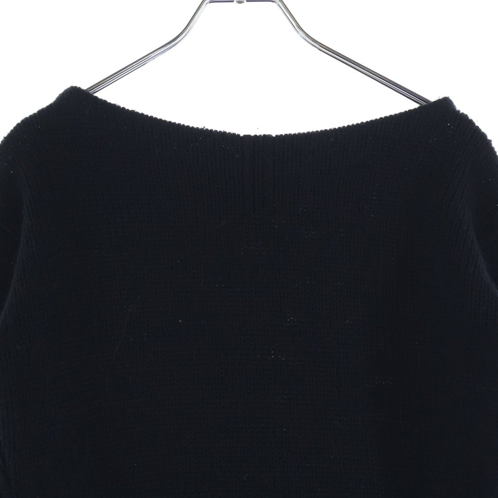 SAINT LAURENT PARIS(サンローランパリ) 15AW エディ期 ボートネック ウール ニット セーター ブラック 386405 Y1JG1