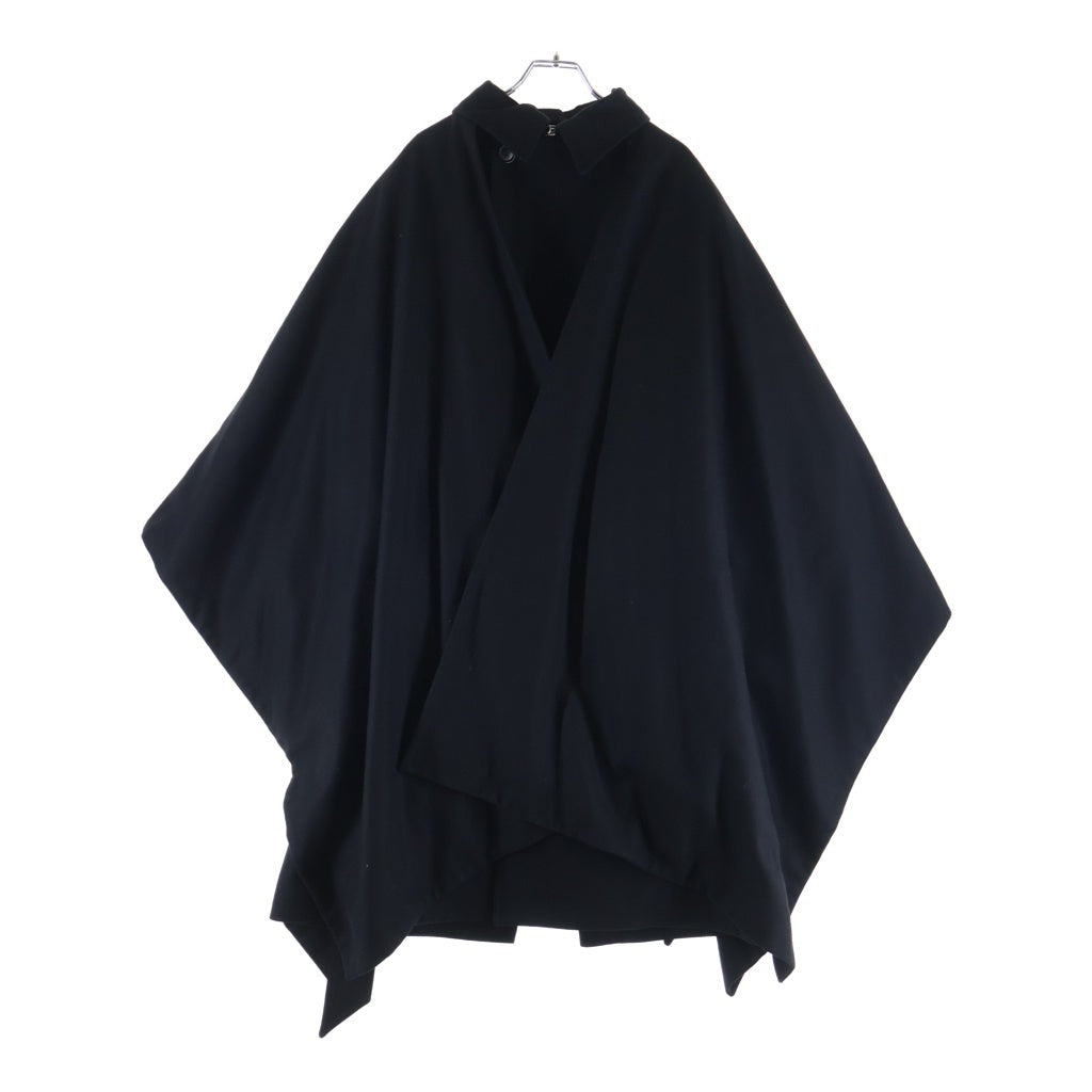 Dior HOMME(ディオールオム) 11AW クリス期 ウール ケープ付き マントコート ブラック 133C307A1785