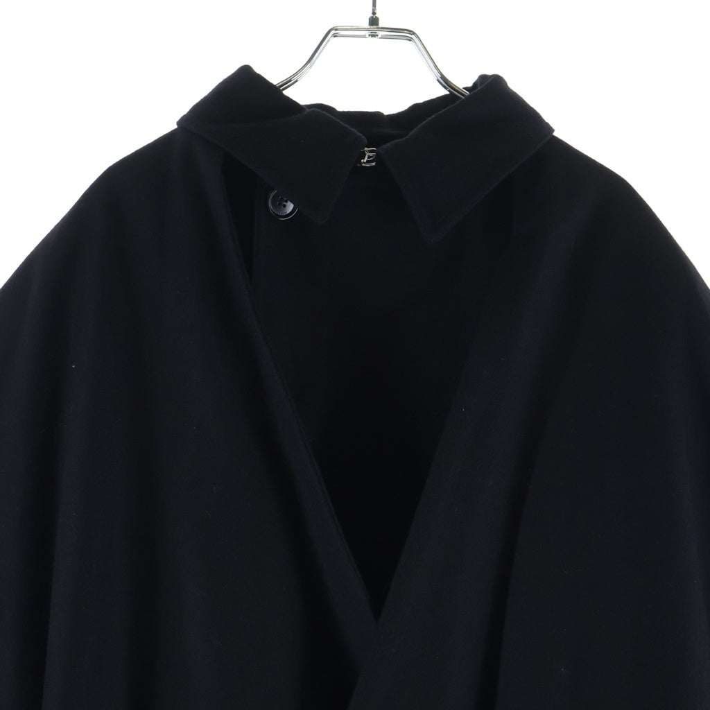 Dior HOMME(ディオールオム) 11AW クリス期 ウール ケープ付き マントコート ブラック 133C307A1785