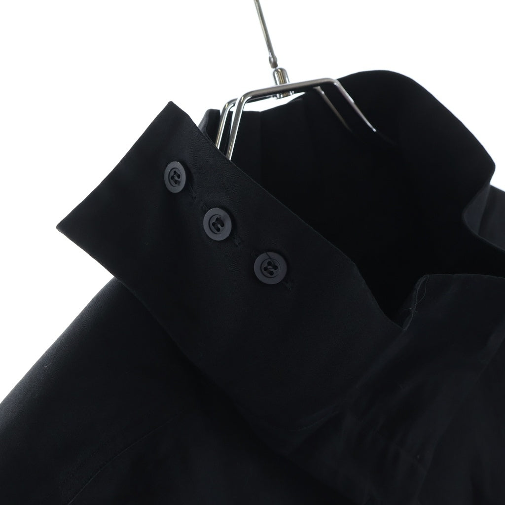 Rick Owens(リックオウエンス) 16SS CYCLOPS サイクロプス期 コットン ラバー ハイネック ショートスリーブ ロング 半袖シャツ ブラック RU16S3297-TE