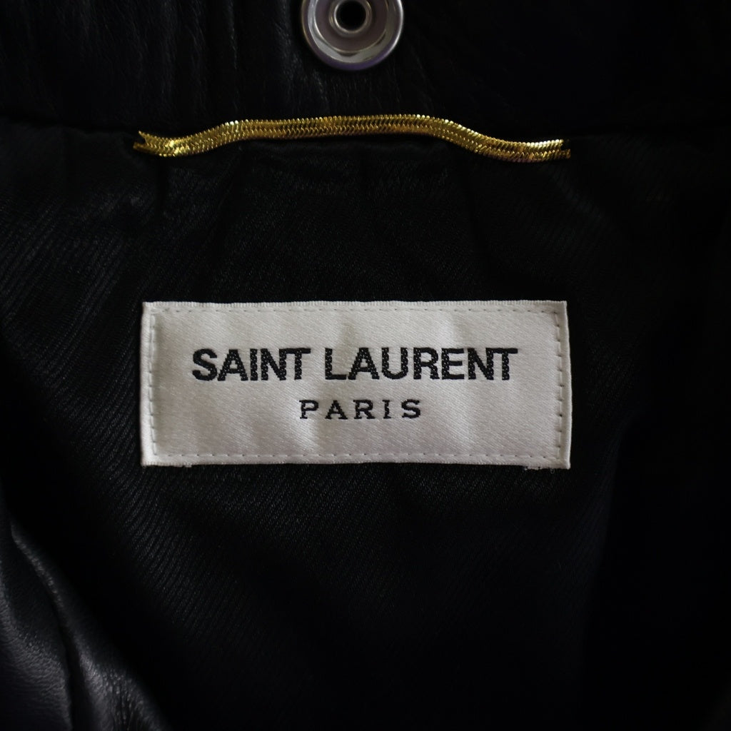 SAINT LAURENT PARIS(サンローランパリ) エディ期 L01 ラムレザー クラシックモーターサイクルダブルライダースジャケット レディース ブラック 397287 Y5YA2
