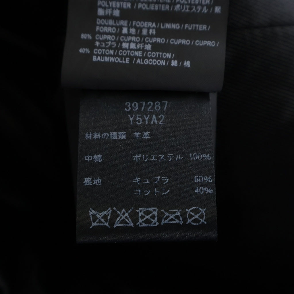 SAINT LAURENT PARIS(サンローランパリ) エディ期 L01 ラムレザー クラシックモーターサイクルダブルライダースジャケット レディース ブラック 397287 Y5YA2