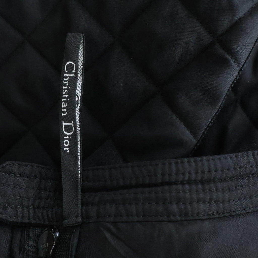 Christian Dior(クリスチャンディオール) シルク キルティング ロングスカート ブラック レディース 957J22A6634