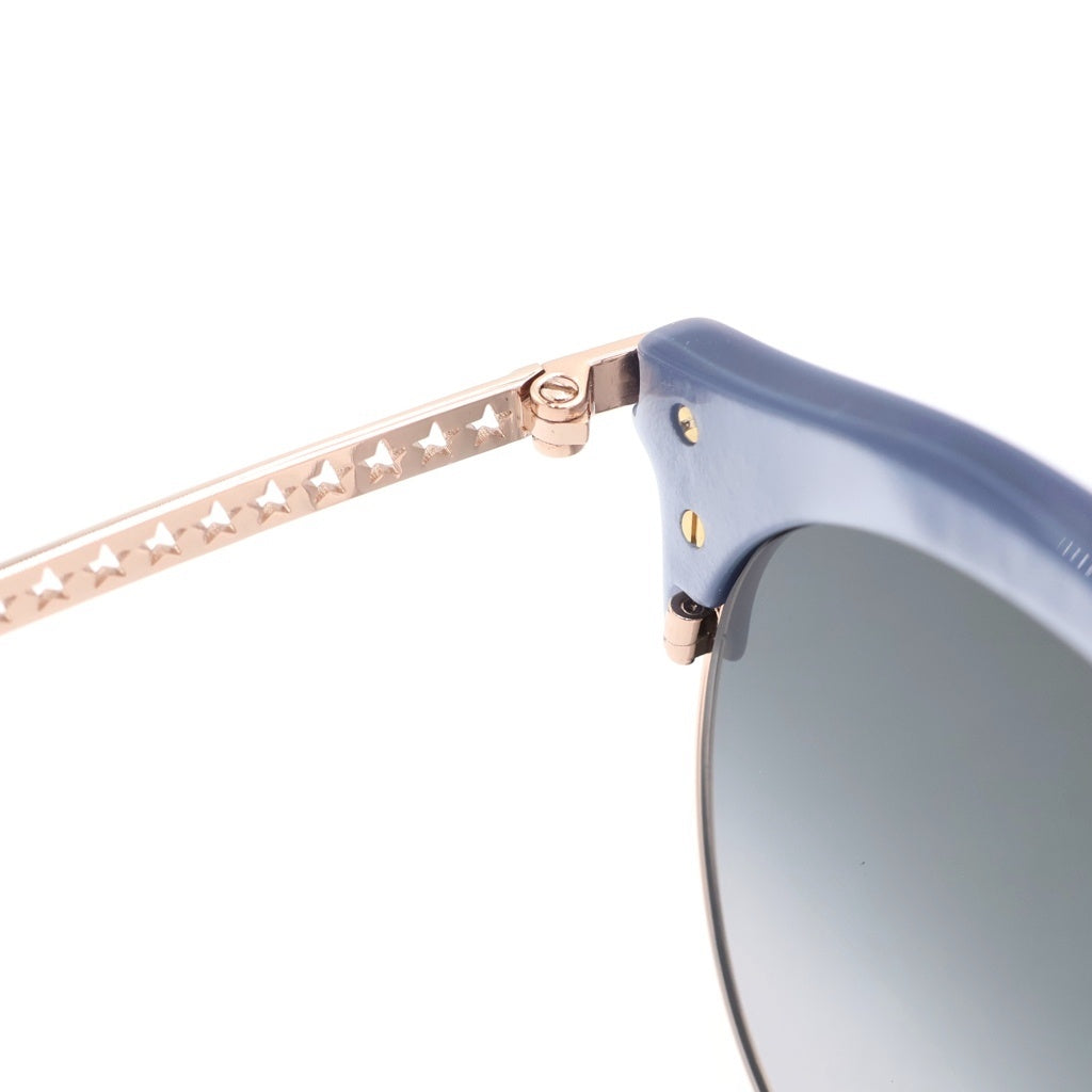 JIMMY CHOO(ジミーチュウ) HALLY-S スターモチーフ ラウンドフレーム グラデーションレンズ サングラス アイウェア メガネ 眼鏡 ブルー/ゴールド レディース MVU9O