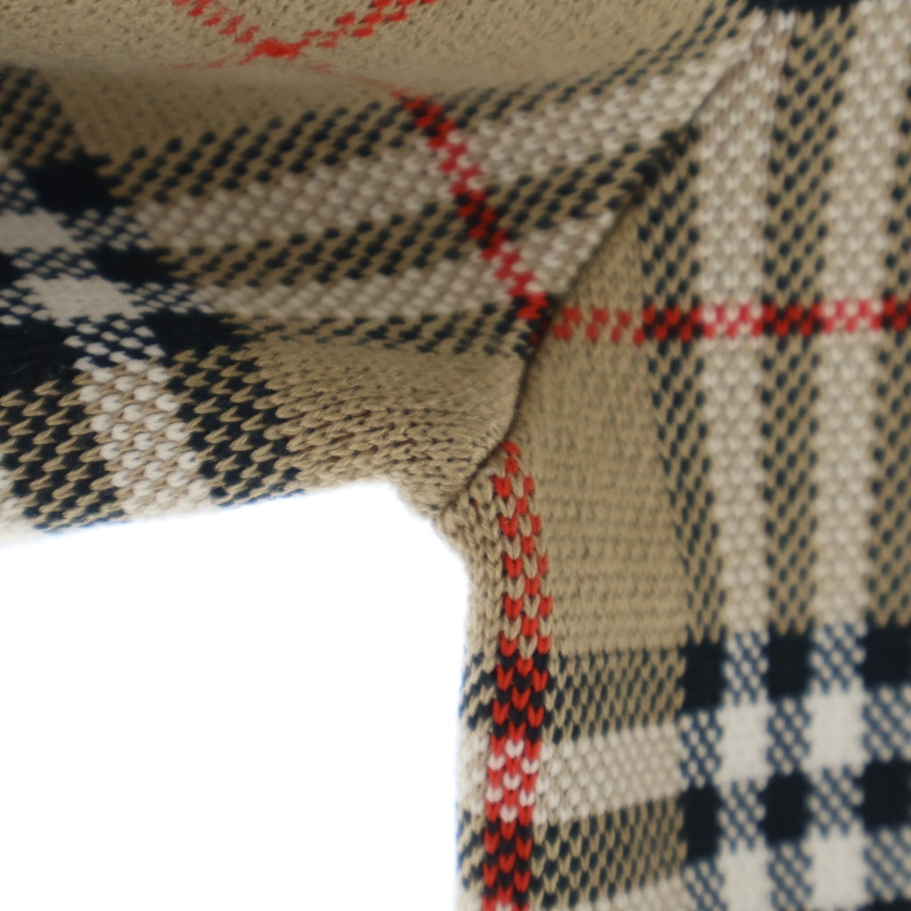 BURBERRY(バーバリー) ノバチェック ウール ニット カーディガン ブラウン 8024076
