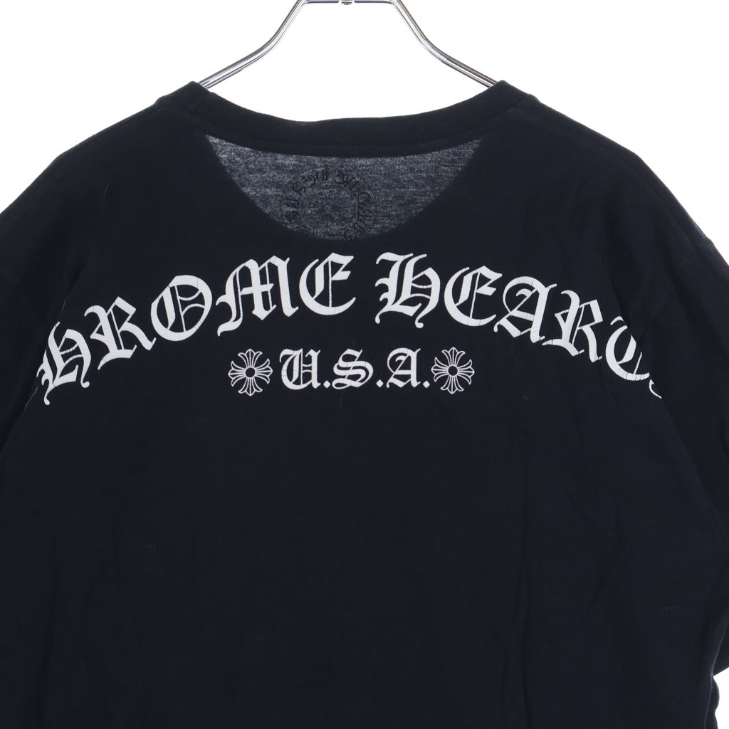 CHROME HEARTS(クロムハーツ) CH T-SHRT バック アーチ ロゴ プリント 半袖 Tシャツ カットソー ブラック