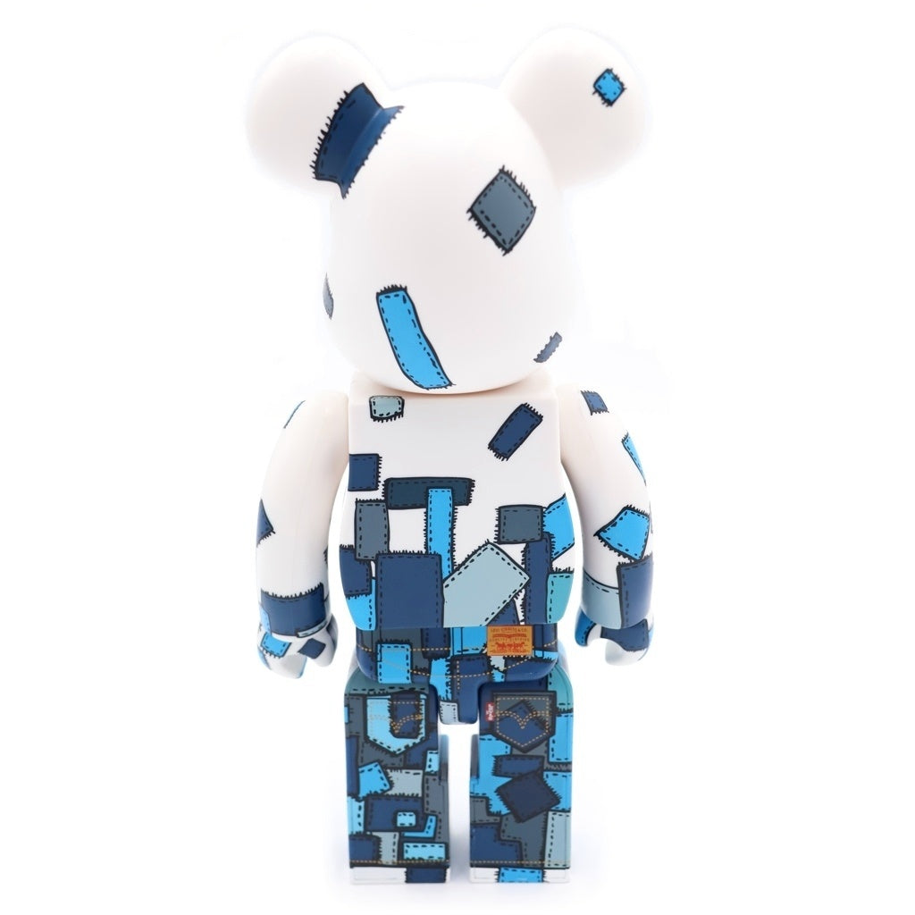 MEDICOM TOY(メディコムトイ) BE@RBRICK Levi's Store JEANS DESIGN CONTEST Men's 400% ベアブリック ストア ジーンズデザインコンテスト メンズ フィギュア 人形 ホワイト/インディゴ