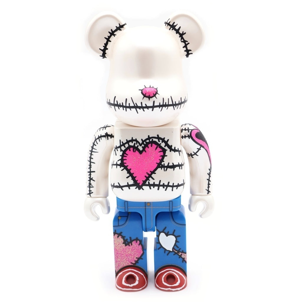 MEDICOM TOY(メディコムトイ) BE@RBRICK Levi's Store JEANS DESIGN CONTEST Lady's 400% ベアブリック ストア ジーンズデザインコンテスト レディース フィギュア 人形 ホワイト/ピンク