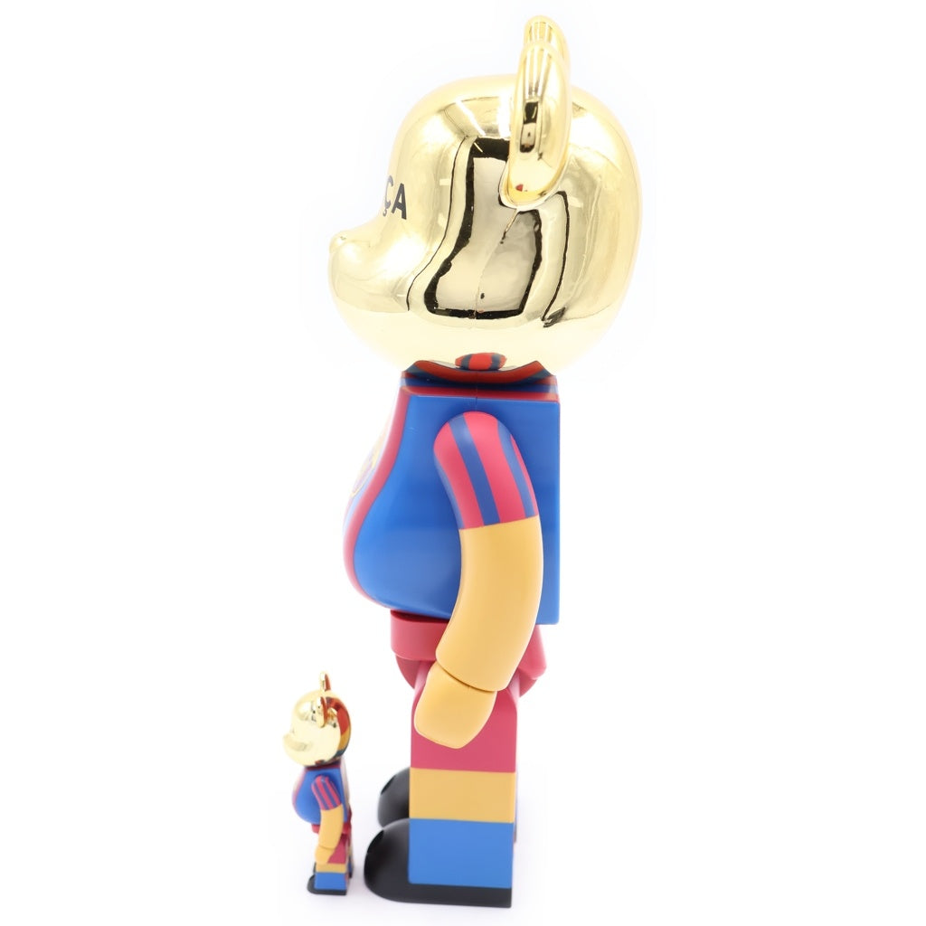 MEDICOM TOY(メディコムトイ) BE@RBRICK FCB 05-06 CHAMPION Ver 100% & 400% ベアブリック エフシーバルセロナ 05‐06 チャンピオンバージョン フィギュア 人形 ブルー/レッド/ゴールド