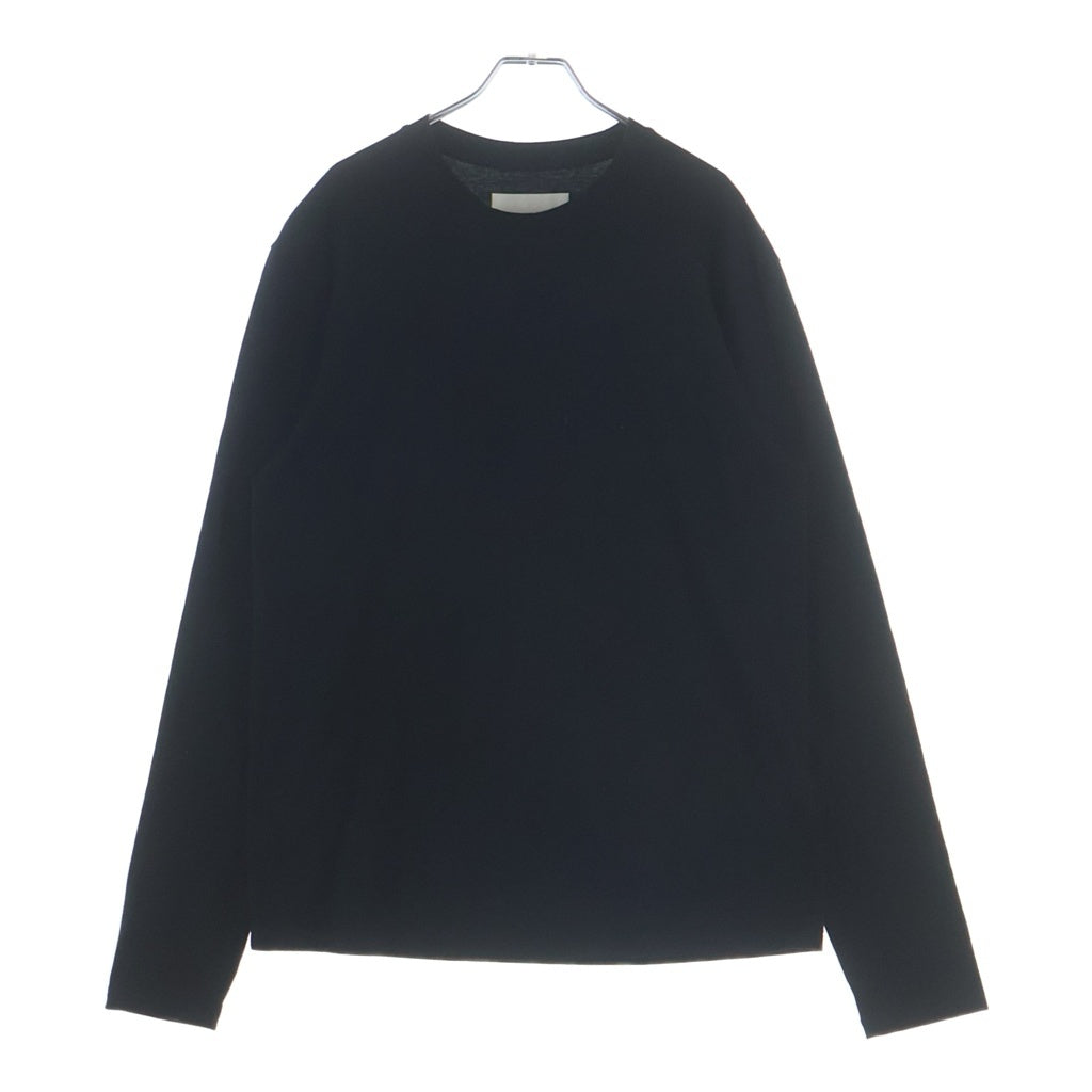 JIL SANDER(ジルサンダー) 24AW T-SHIRT LS バックロゴプリント クルーネック 長袖Tシャツ カットソー ブラック J22GC0188
