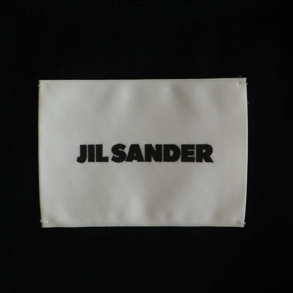 JIL SANDER(ジルサンダー) 24AW T-SHIRT LS バックロゴプリント クルーネック 長袖Tシャツ カットソー ブラック J22GC0188