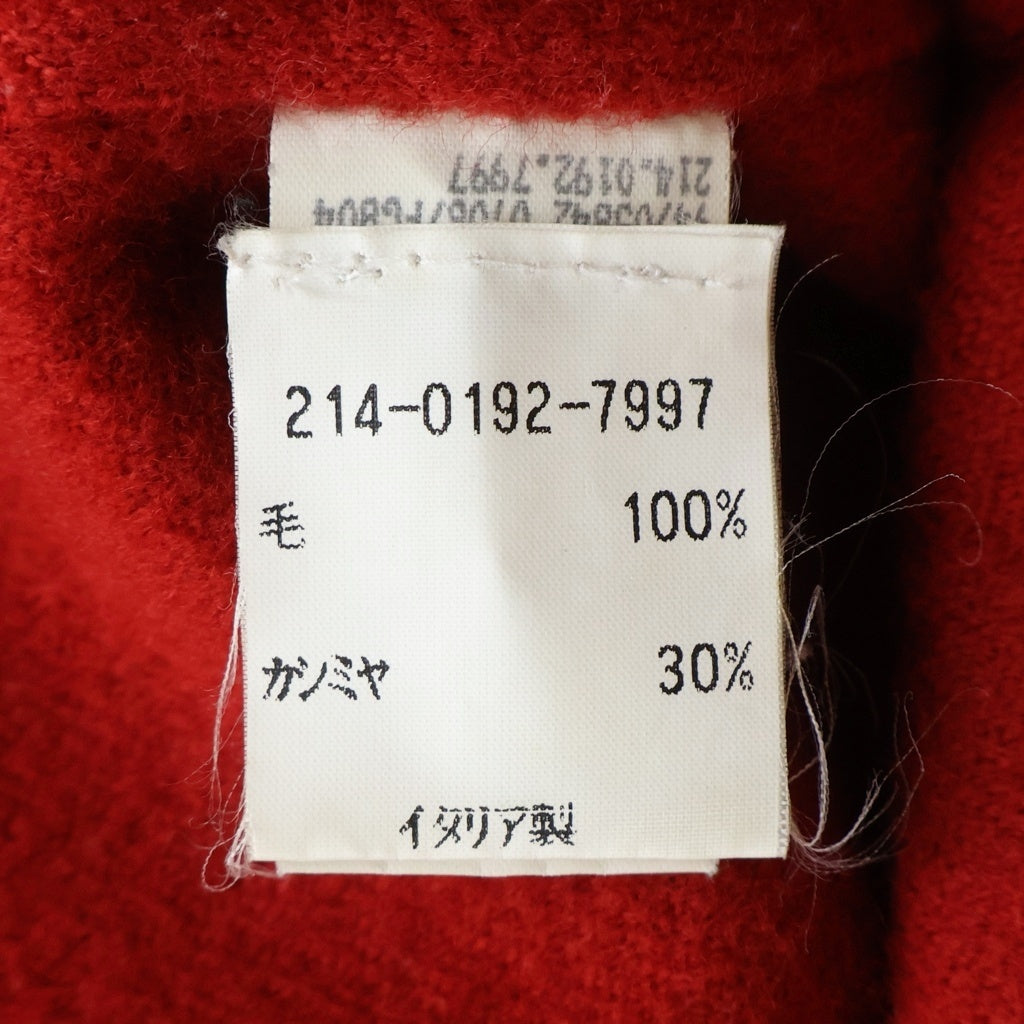 GUCCI(グッチ) トムフォード期 金ボタン カシミヤブレンド ウール Pコート レッド