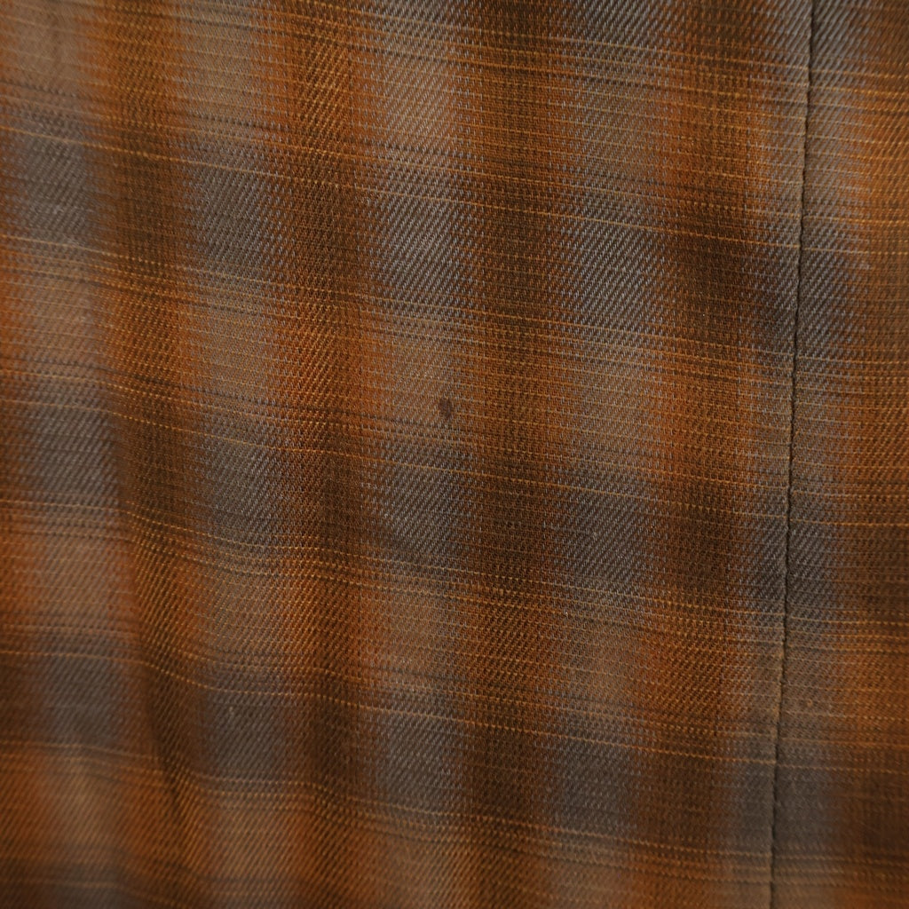 Mame Kurogouchi(マメ クロゴウチ) 23SS LINEN MIX OMBRE CHECK CAMISOLE DRESS フレアシルエット キャミソール ワンピース ブラウン MM23SS-DRO06 レディース