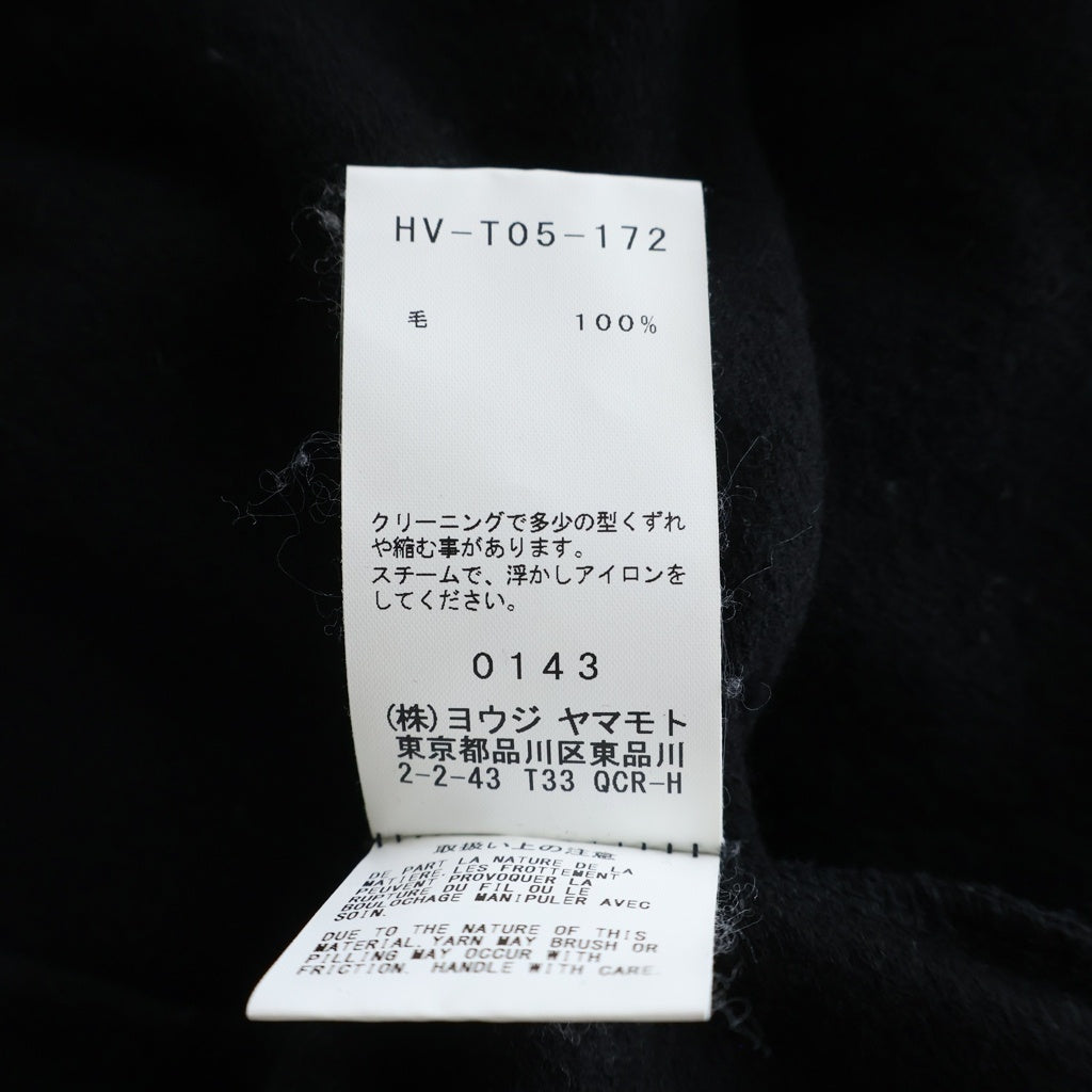 Yohji Yamamoto(ヨウジヤマモト) 18AW ハイネック ウール 長袖ニット セーター ブラック HV-T05-172
