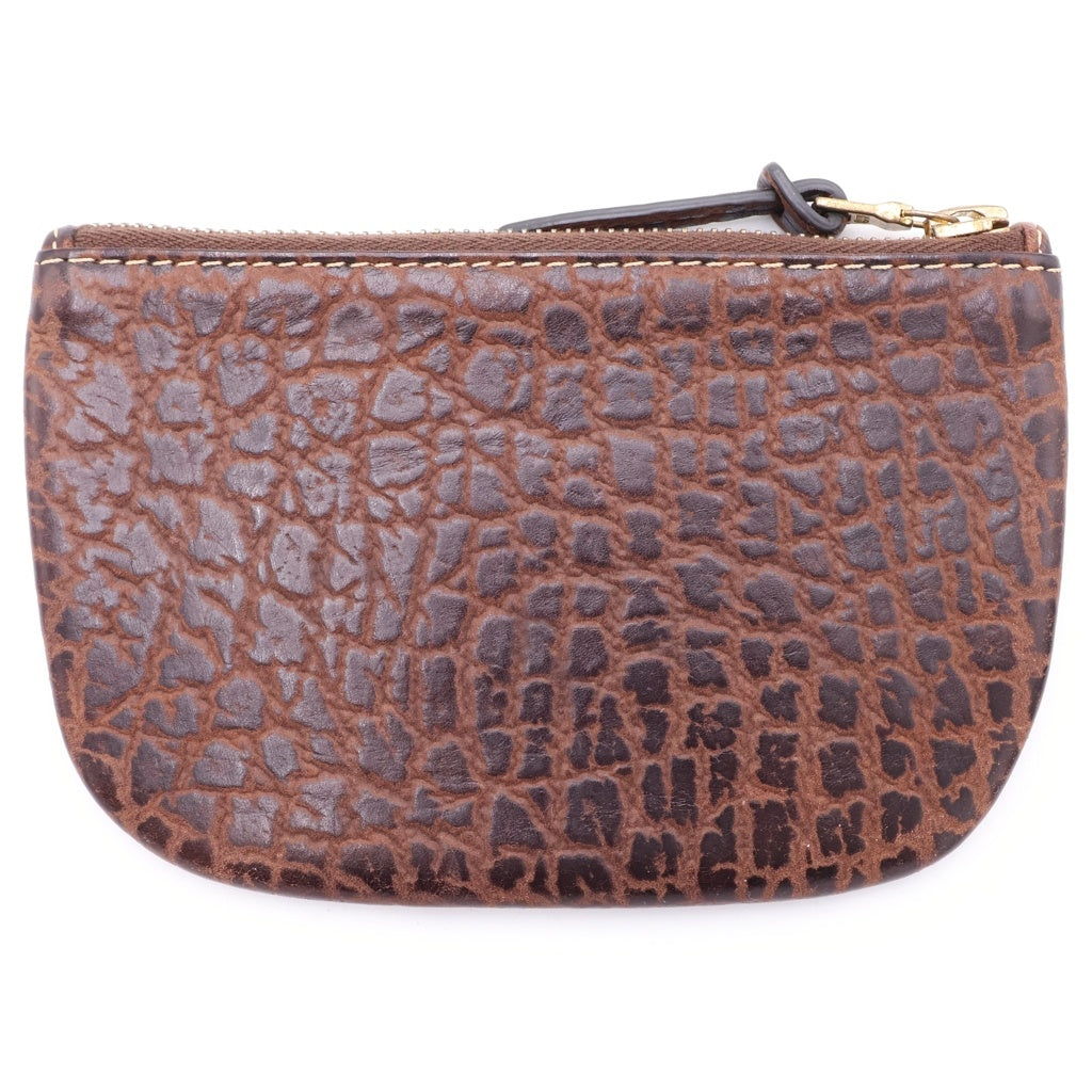 VISVIM(ヴィスヴィム) DUST BOWL WALLET アリゲーターレザーデザイン ジップ コインケース ミニウォレット ブラウン