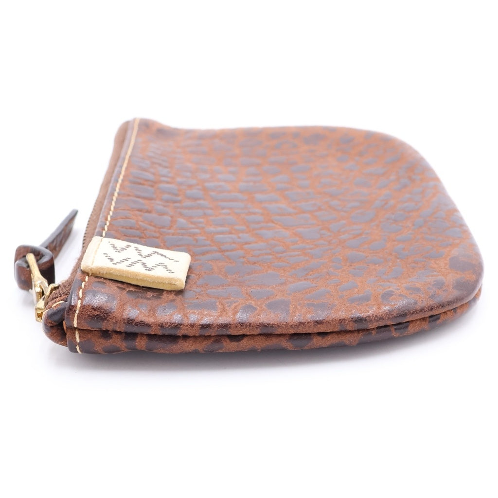 VISVIM(ヴィスヴィム) DUST BOWL WALLET アリゲーターレザーデザイン ジップ コインケース ミニウォレット ブラウン