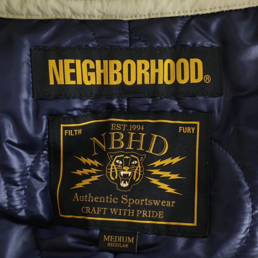 NEIGHBORHOOD(ネイバーフッド) 18AW ISLEY/N-COAT フラップポケット ナイロン ステンカラー コート ベージュ 182AQNH-JKM06