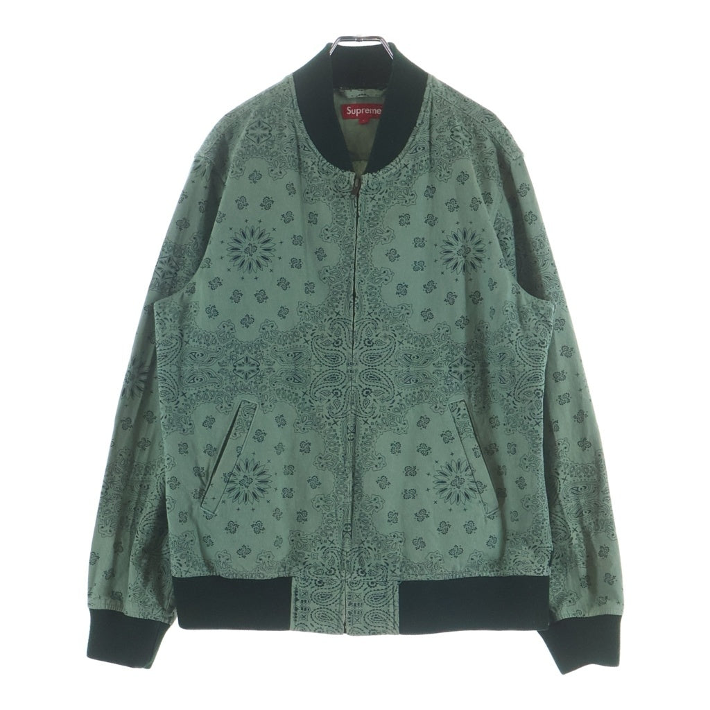 SUPREME(シュプリーム) 13SS Denim Campus Jacket デニムキャンパス ジップアップ ブルゾン ジャケット グリーン