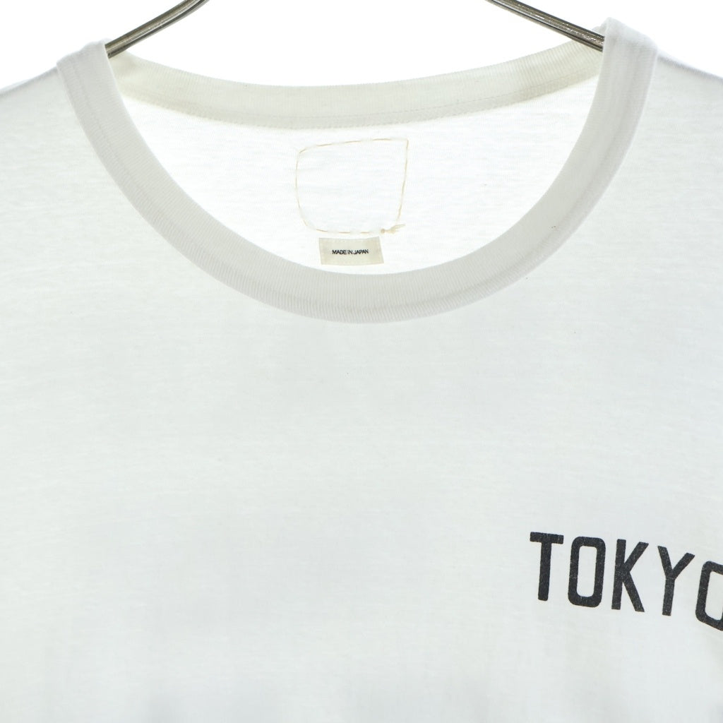 VISVIM(ヴィスヴィム) JUMBO TEE LS IN QUALITY WE TRUST TOKYO バックデザイン クルーネック ロングスリーブ 長袖Tシャツ カットソー ホワイト 0123305010003