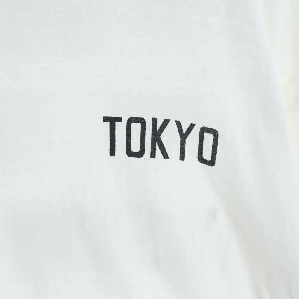 VISVIM(ヴィスヴィム) JUMBO TEE LS IN QUALITY WE TRUST TOKYO バックデザイン クルーネック ロングスリーブ 長袖Tシャツ カットソー ホワイト 0123305010003
