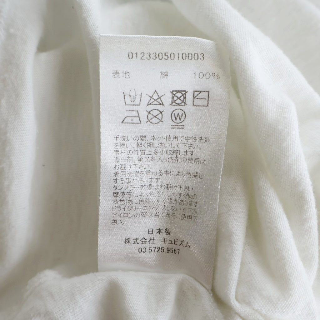 VISVIM(ヴィスヴィム) JUMBO TEE LS IN QUALITY WE TRUST TOKYO バックデザイン クルーネック ロングスリーブ 長袖Tシャツ カットソー ホワイト 0123305010003