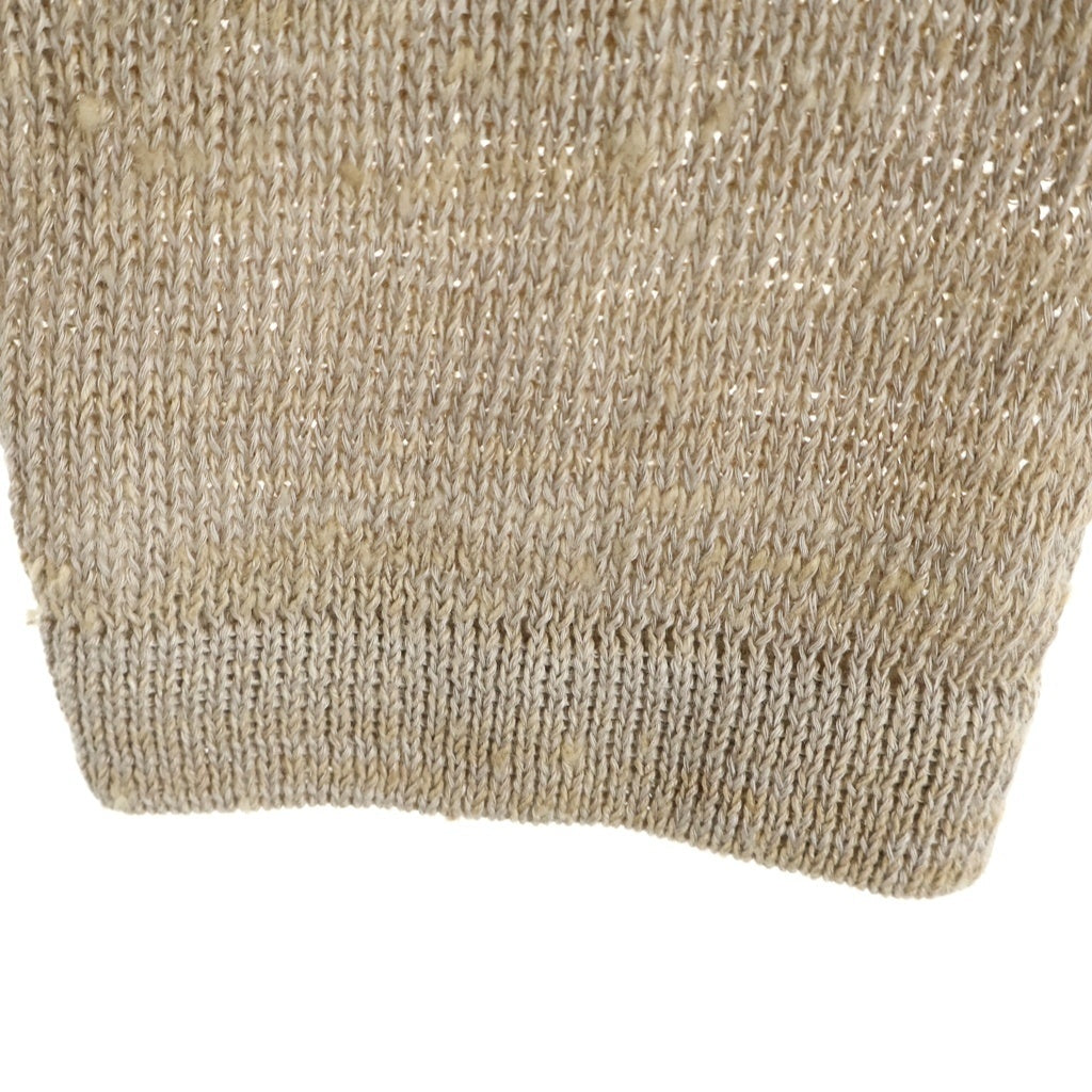 VISVIM(ヴィスヴィム) 21SS MARIE BOAT NECK L/S ポケットデザイン クルーネック プルオーバー 長袖ニット セーター ベージュ 0121105012002