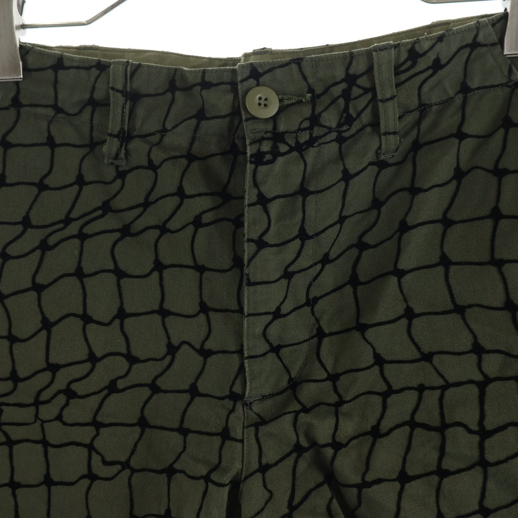 NEIGHBORHOOD(ネイバーフッド) 19SS SRL HANGER/C-ST 総柄デザイン ジップアップ ハーフパンツ ジョーツ カーキ 191UCNH-PTM01