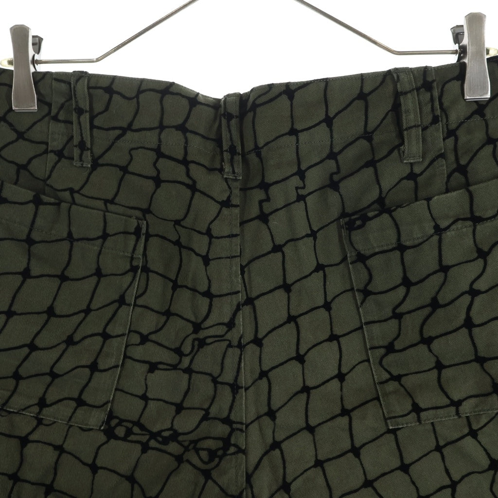 NEIGHBORHOOD(ネイバーフッド) 19SS SRL HANGER/C-ST 総柄デザイン ジップアップ ハーフパンツ ジョーツ カーキ 191UCNH-PTM01