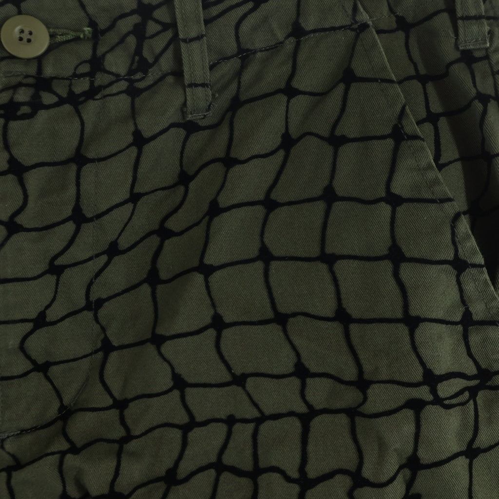 NEIGHBORHOOD(ネイバーフッド) 19SS SRL HANGER/C-ST 総柄デザイン ジップアップ ハーフパンツ ジョーツ カーキ 191UCNH-PTM01