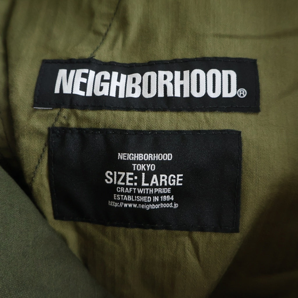NEIGHBORHOOD(ネイバーフッド) 19SS SRL HANGER/C-ST 総柄デザイン ジップアップ ハーフパンツ ジョーツ カーキ 191UCNH-PTM01