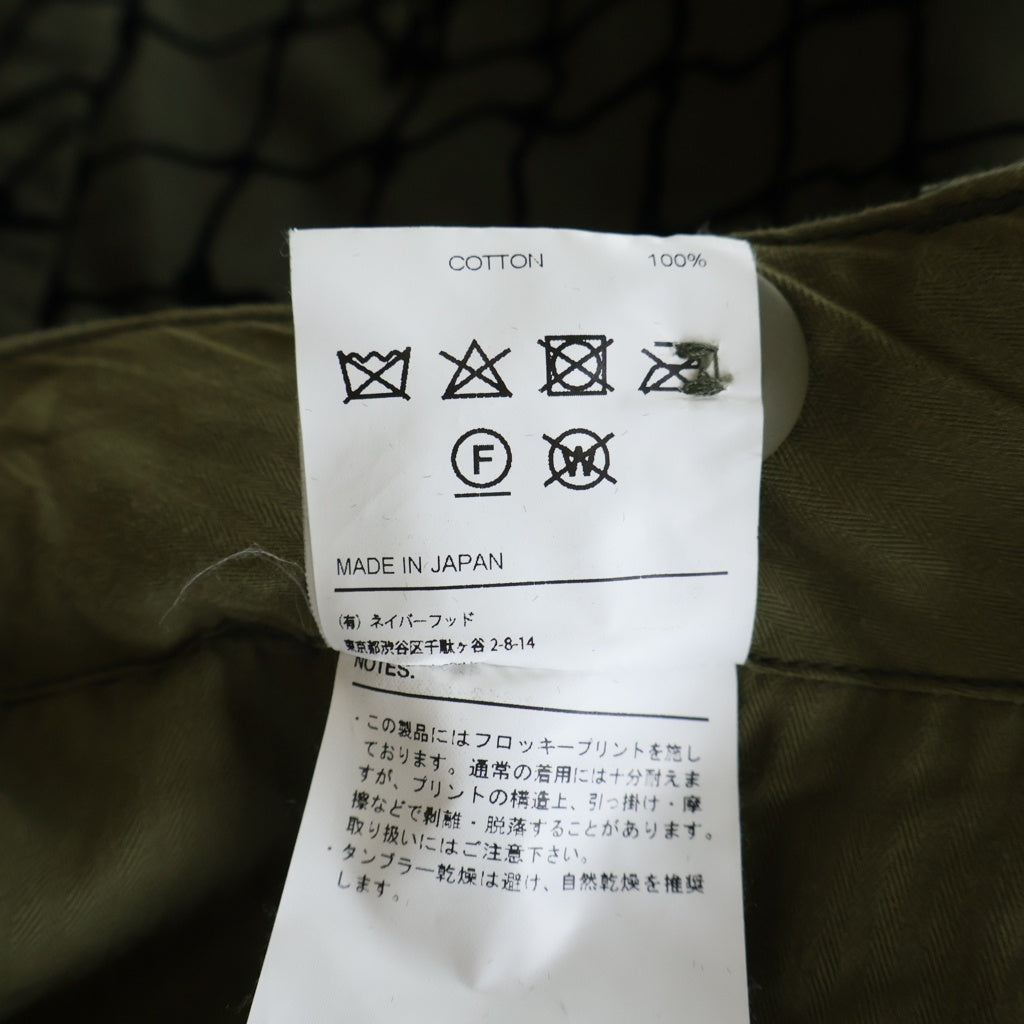 NEIGHBORHOOD(ネイバーフッド) 19SS SRL HANGER/C-ST 総柄デザイン ジップアップ ハーフパンツ ジョーツ カーキ 191UCNH-PTM01